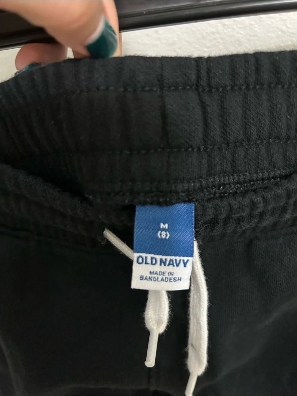 Old Navy Black Joggers with White Drawcord